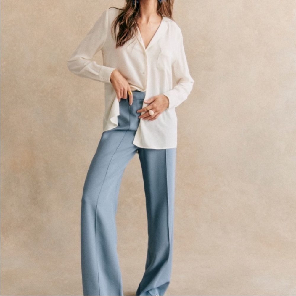 NWT Sezane Florence Blouse Size 2 in White